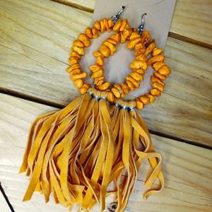 Tassel stone earrings